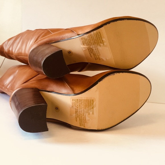 Maxgreat Tan (Brown) Leather Heeled Boots New NIB - Picture 7 of 8